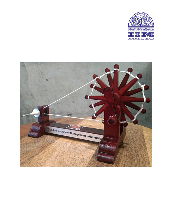 CHARKHA WITH SILVER PATTI